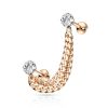 Rose Gold Chain Double Cartilage Ear Piercing