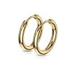 Gold stainless steel hoop earrings
