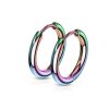 Multicolor stainless steel hoop earrings