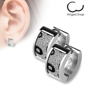 Pair of sandy leopard print hoop earrings