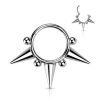 Surgical steel spike and ball segment ring
