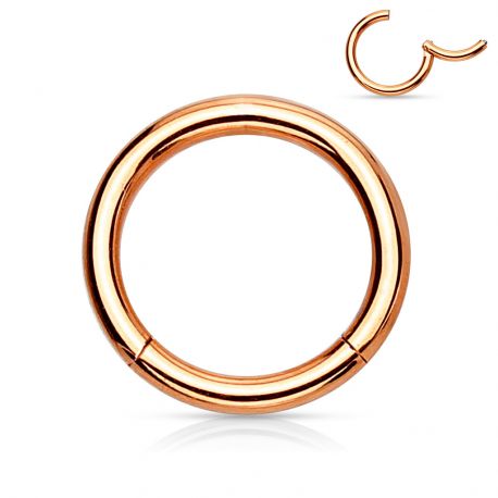 Rose Gold Surgical Steel Clip-in Segment Ring Piercing