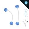 Blue Glow-in-the-Dark Maternity Belly Button Piercing