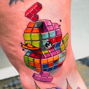 tatuaje tetris ducky