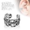 Faux ear cuff piercing with swirl motif