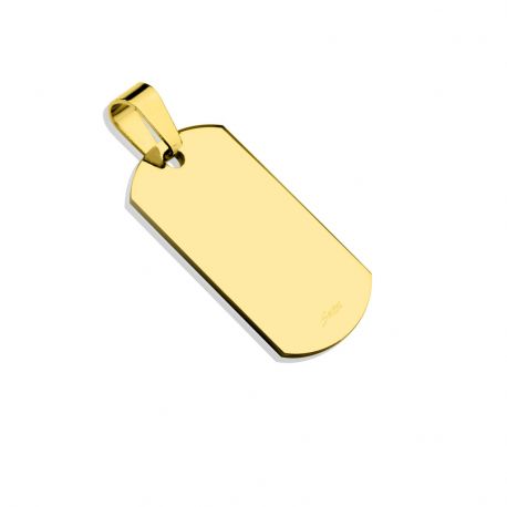 Gold US Military Dog Tag Pendant for Men