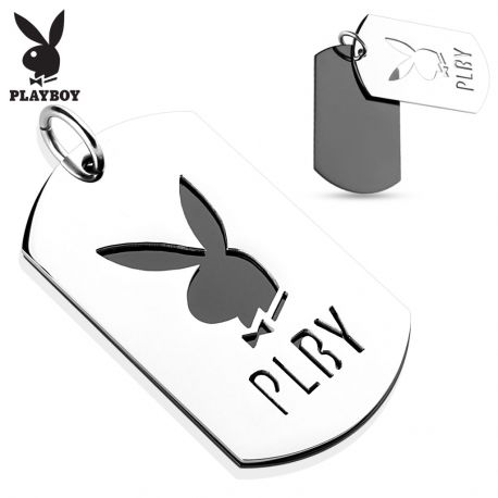 Playboy dog tag pendant
