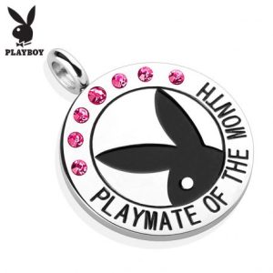 Pink gemstone "Playmate of the month" Playboy pendant