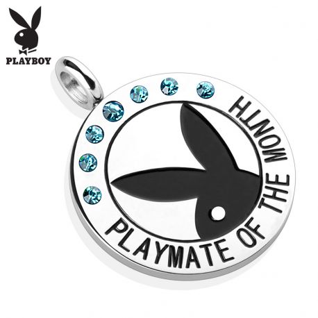Turquoise gemstone "Playmate of the month" Playboy pendant