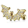 Gold-plated bat cartilage earring