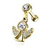 Gold-plated angel pendant cartilage earring