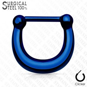 Piercing Septo Clip-On Acero Quirúrgico Azul