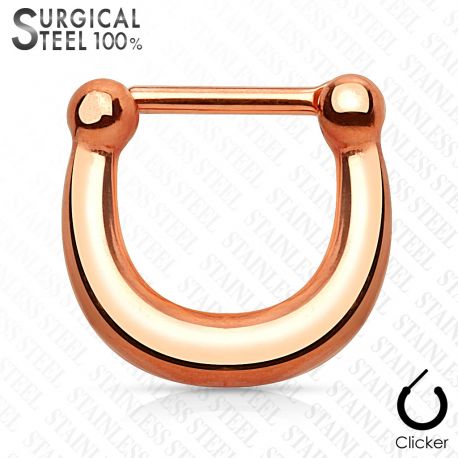 Rose Gold Surgical Steel Clip-On Septum Piercing