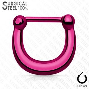 Violet Surgical Steel Clip-On Septum Piercing